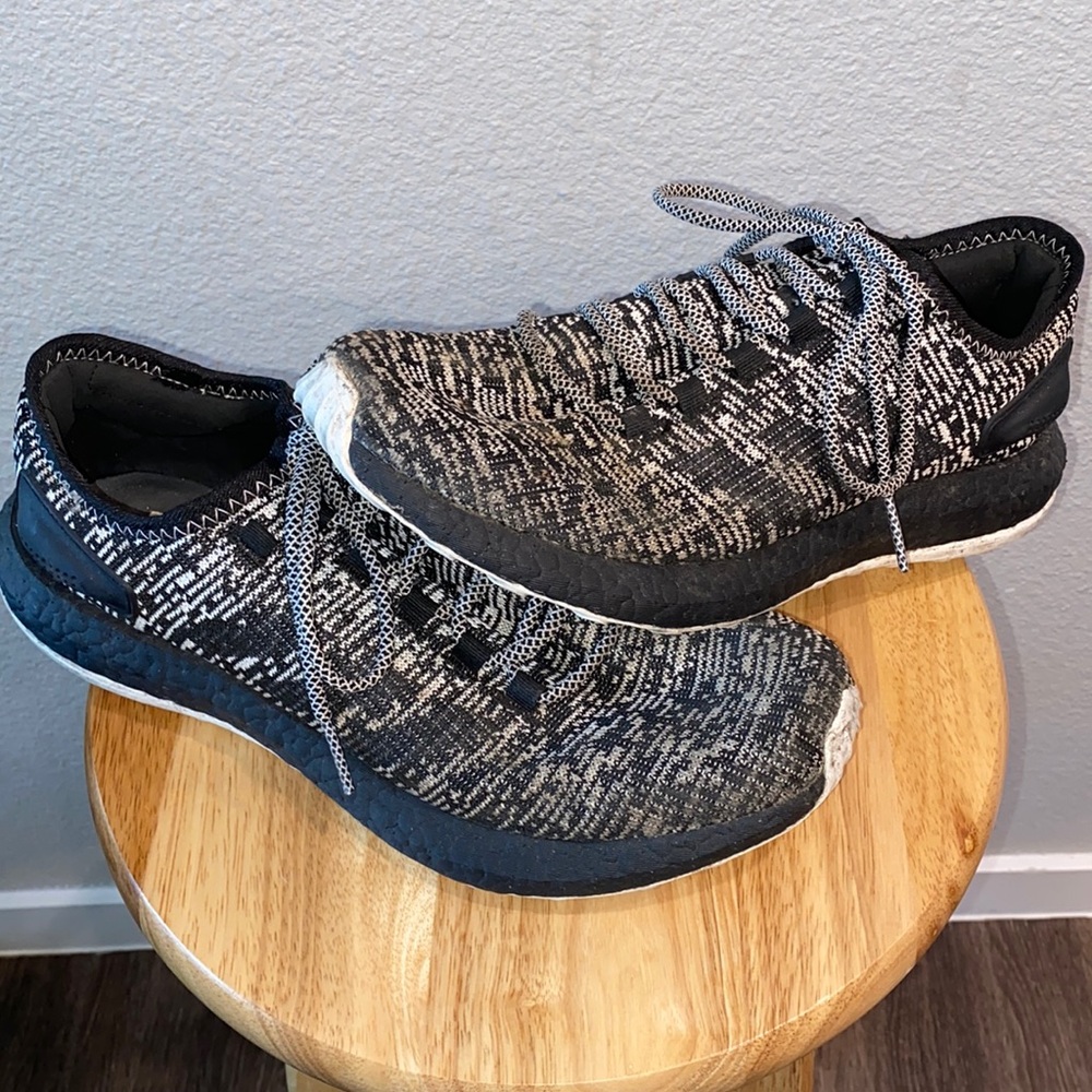 Adidas Pure boost size 10.5 black/white